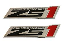 For Z51 Performance Package Emblem Engine Hood Badge Decal for Z51 Chrome Red-2x picture