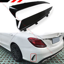 FOR 2015-20 MERCEDES BENZ W205 C43 C63 AMG 4DR BLK REAR BUMPER SIDE VENT CANARDS picture