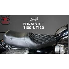 Triumph Bonneville T100/T120 King and Queen Seat by Sahara Seats (Liquid Cooled) picture