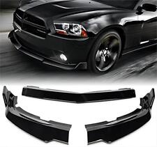 Front Bumper Gloss Black Fits For 11-14 Dodge Charger SRT Body Kit Spoiler Lip picture