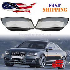 2X Left+Right Headlight Covers Headlamp Lens Shell For AUDI A5 S5 RS5 2008-2012 picture
