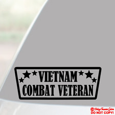 VIETNAM COMBAT VETERAN Vinyl Decal Sticker Car Truck Window Bumper WAR CONFLICT picture