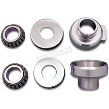 V-Twin Manufacturing Chrome Fork Neck Cup Kit w/Stops - 24-0231 picture