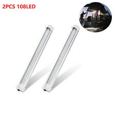 2X 108 Led Interior Light Bar Tube+Switch 2200LM for Truck RV Camper Cargo Van picture