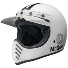 BELL Moto-3  Helmet Steve McQueen Any Given Sunday Gloss White/Black Motorcycle picture