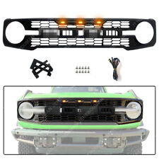 Fits For 21 22 23 Ford Bronco Raptor Style Grille Matte Black Front Upper Grill picture