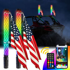 2FT Thick LED Whip Spiral Chasing RGB Fat Whip Lights For Can Am Maverick X3 RS picture
