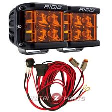 Rigid Industries® D-SS Spot Amber PRO LED Side Shooter Lights Pair w/Harness picture