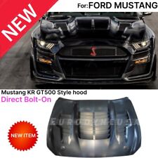 Fits 15-17 Ford Mustang GT500 Style Aluminum Front Hood Cover Air Vent KR Style picture