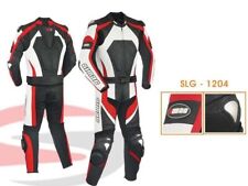 Motorcycle Motorbike Leather Racing Biker Suit 2Pcs CE Armoured Black/Red/White picture