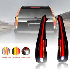 A Pair LH & RH Red Smoked Tinted LED Tail Lights For 07-14 CADILLAC Escalade ESV picture