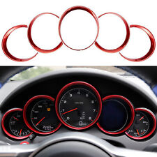 5Pcs Red Anodized Dashboard Instrument Frame Trims For Porsche 911 991 2011-2018 picture