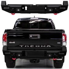 Vijay For 2016-2023 3rd Gen Tacoma Rear Bumper with LED Lights and D-rings picture