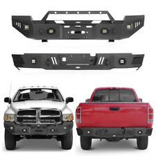 Powder Coat Finish Front Rear Bumpers w/Lights Fit Dodge Ram 2500 3500 2003-2005 picture