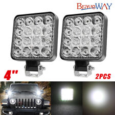2pcs 48W Super Bright LED Work Light Spot Lamp For SUV 4x4 Truck Tractor Boat 4