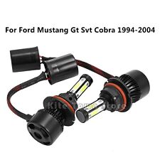 Bulbs For Ford Mustang Gt Svt Cobra 1994-2004 LED Hi/Lo Headlights 9007 6000K picture