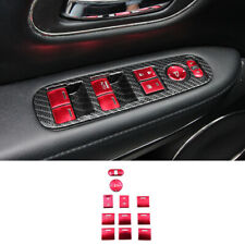Red Aluminum Window Lift Panel Switch Buttons Sticker For Honda HR-V 2016-2022 picture