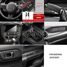 Deep Gray Alcantara Warp Interior Trim Panel Cover For Ford Mustang 2015-2021 picture