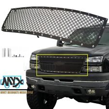 Fits 2006 Chevy Silverado 1500/05-06 2500/3500 Rivet Mesh Grille Dual Wire Grill picture