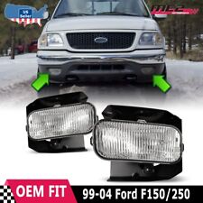 Fit 99-04 Ford F-150 OE Style Replacement Fog Lights Clear Lens Set Pair picture