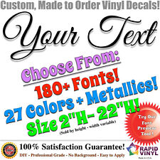 Custom Vinyl Lettering Text Decal Name Car Truck Boat Sign Banner Window Sticker picture