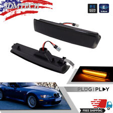 FOR BMW E36 Z3 M COUPE 2DR Smoked LED Strip Front Bumper Side Marker Lights Lamp picture