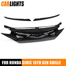 Fit For 2016-18 Honda Civic Battle Style Sedan Coupe Front Bumper Grille Hood  picture