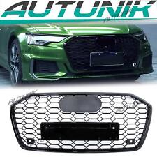 RS6 Style Front Bumper Grill Honeycomb for Audi C8 A6 S6 2019-2024 picture
