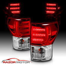 For 2007 2008 2009 2010 2011 2012 2013 Toyota Tundra Red Clear LED Tail Lights picture