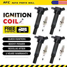 4 Ignition Coil + 4 Spark Plug for Hyundai Elantra Tucson Kia Forte Soul UF651 picture