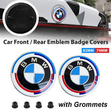 2PCS Front Hood & Rear Trunk (82mm & 74mm) Badge Emblem For BMW 50th Anniversary picture