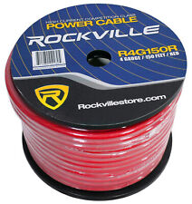 Rockville R4G150R 4 AWG Gauge 150 Feet Red Amp Power Wire Spool picture