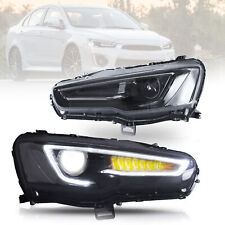 VLAND LED Headlights For 2008-17 Mitsubishi Lancer evo x  Sequential Turn Lamps picture