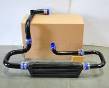 RDT Black Intercooler Piping SSQV Flange Blue Coupler kit for 92-00 Honda Civic picture