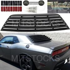 FITS 2008-2021 DODGE CHALLENGER WINDOW LOUVER REAR COVER ADD-ON BLACK PUR picture