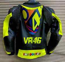 Valentino Rossi Motorbiker Racing Leather Jacket Motorcycle Biker Jacket picture