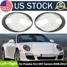 Pair For Porsche Carrera 997 911 06-2012 Car Front Headlight Lens Cover Shell US picture