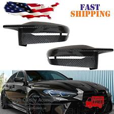 Carbon Fiber Style Side Mirror Cover For 16-23 BMW 3 4 5 7 8 M Series G20/30 G11 picture