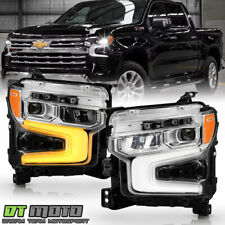 For 2022-2024 Chevy Silverado 1500 Chrome LED DRL w/ White Animation Headlights picture