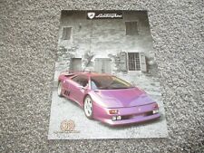 Ultra Rare Lamborghini Diablo SE30 Anniversary Coupe factory sales brochure picture
