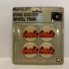 Vintage 90's Automotive Wheel Accent Trim Euro Retro Design White NOS Rally Rare picture