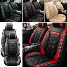 Universal Full Set 5-Seat Car Seat Covers PU Leather Front Rear Full Set Cushion picture