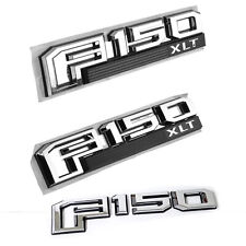3pcs OEM F150 XLT Emblems Fender Badges 3D for F-150 XLT Genuine New Chrome picture