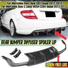 For Mercedes W204&C63 Coupe 2012-15 Carbon Look Rear Bumper Lip Spoiler Diffuser picture