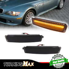 For 1996-2002 BMW M Coupe 2-Door Smoked Lens Amber LED Front Side Marker Lights picture