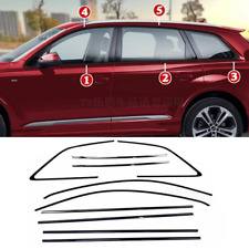 10X Black Stainless Car Window Glass Strip Cover Trim 2019-2023 2024 For AUDI Q7 picture