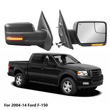 For 2004-2014 Ford F150 Truck Power Heated Tow Mirrors Puddle Light Manual Fold picture