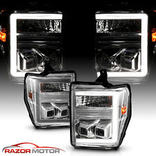 2008-2010 For Ford 250/350/450/550/Superduty Chrome Double Square LED Headlights picture