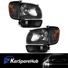 For 2001-2004 Toyota Tacoma Chrome Headlights+Corner Lights+Bumper Lamps Pair picture
