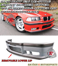 Fits 92-99 BMW E36 3 Series M3 Style Front Bumper Cover w/ Removable Front Lip picture